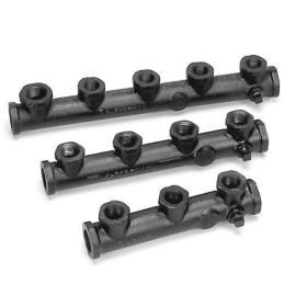FLASHSHIELD CAST IRON 5-PORT MANIFOLD - 1" FNPT x 3/4" FNPT WITH 4 - 1/2" FNPT PORTS & 1 - 3/4" PORT