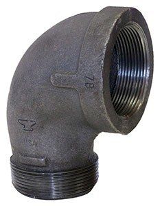 SCHEDULE 40 1/2" BLACK IRON 90° STREET ELBOW
