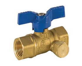JOMAR 102-302 3/8" FNPT T-HANDLE BALL VALVE - WITH TEST PORT