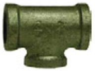 SCHEDULE 40 3/4" MALLEABLE BLACK IRON TEE - IMPORT