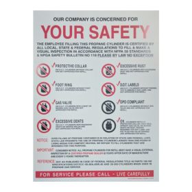 DECAL - V21 - YOUR SAFETY CYLINDER FILLING CHECKLIST - 18" x 24"