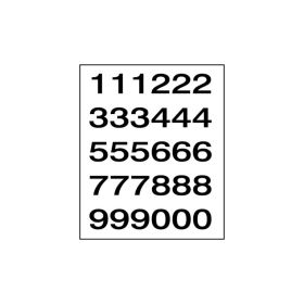 DECAL - V33 - SHEET OF 1-1/4" DIECUT NUMBERS