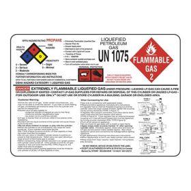 DECAL - V44R - 3-IN-1 PROPANE HAZARD LABEL - 6-3/4" x 4-3/4"