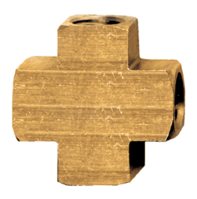 FAIRVIEW X102-B 1/4" FNPT BRASS EXTRUDED CROSS